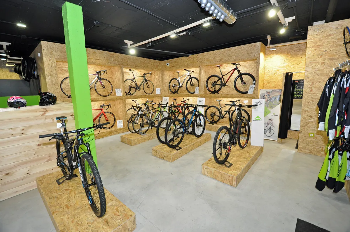 Zona de bicicletas de carretera